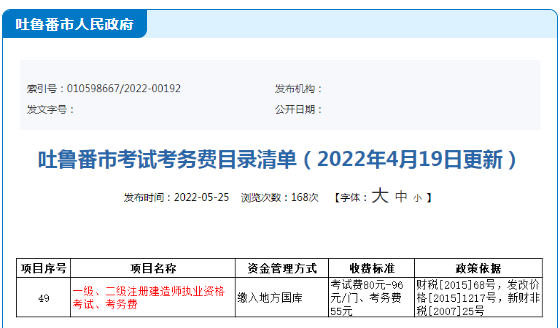 該地公布2022年一級建造師報名繳費標準！