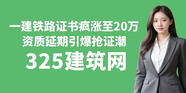 一建鐵路證書瘋漲至20萬，資質延期引爆搶證潮